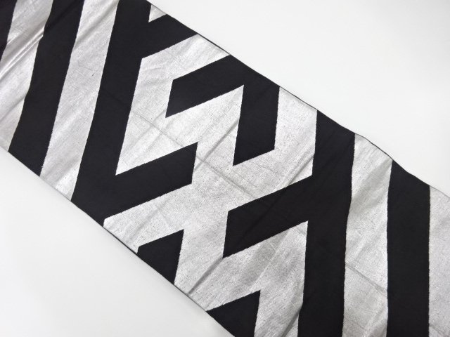 JAPANESE KIMONO / ANTIQUE KIMONO FOR SUMMER TWILL-SHAPED PATTERN WOVEN